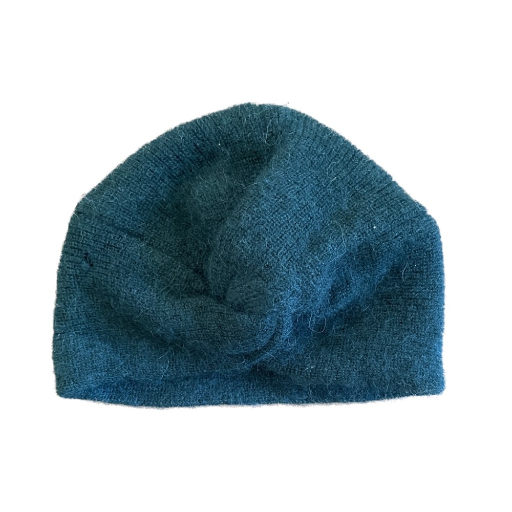 SÉZANE Anastasia Mohair Knotted Beanie - Forest Green